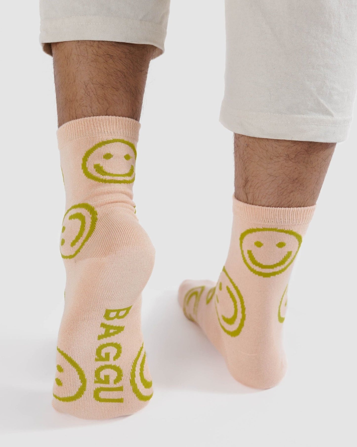 BAGGU Crew Sock - Light Pink Happy Socks Baggu   