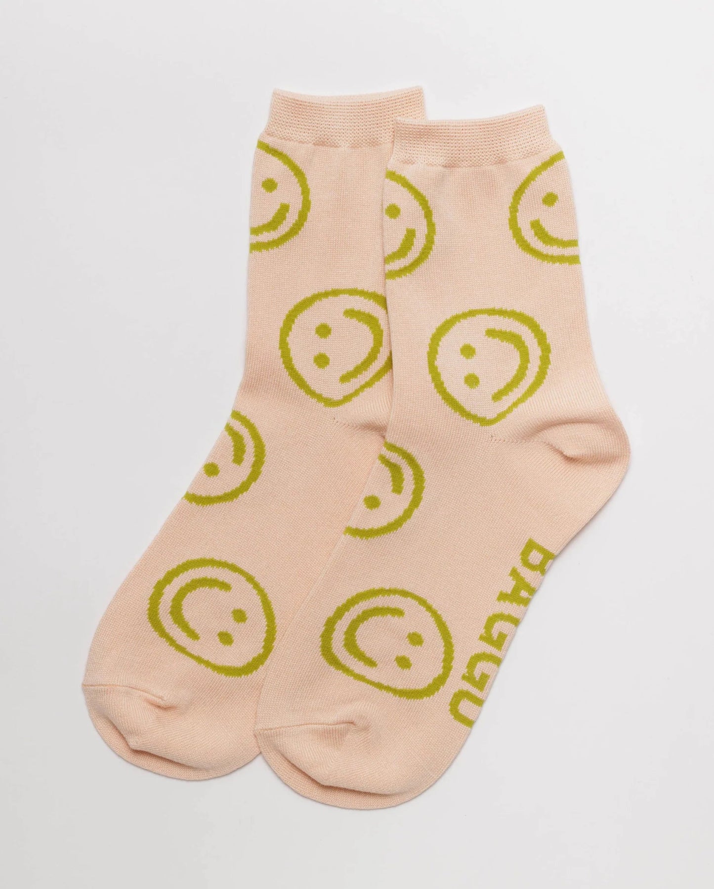 BAGGU Crew Sock - Light Pink Happy Socks Baggu   