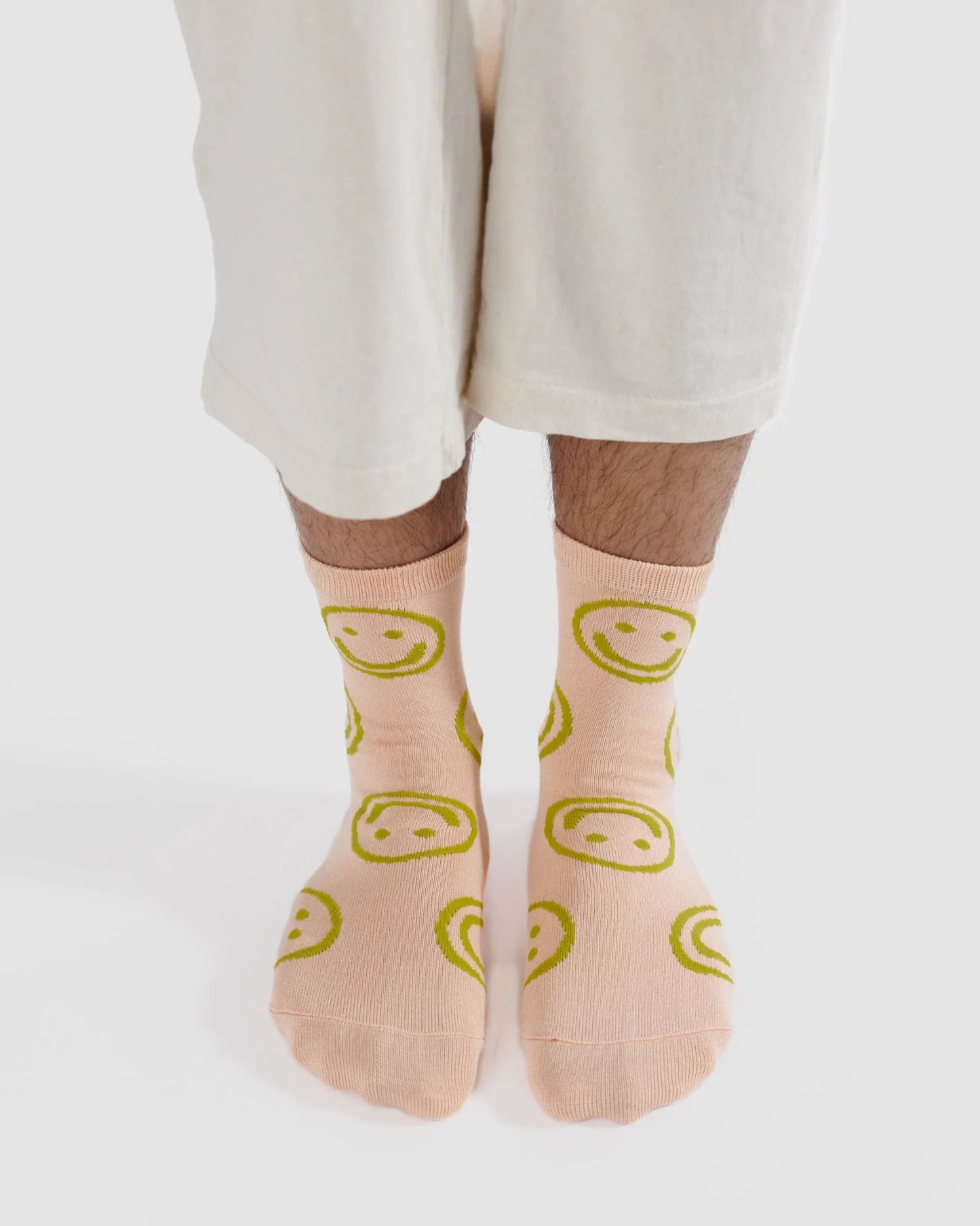 BAGGU Crew Sock - Light Pink Happy Socks Baggu   