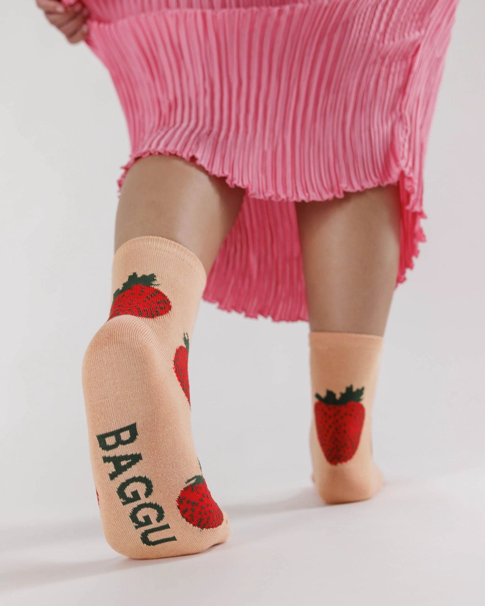 BAGGU Crew Sock | Strawberry