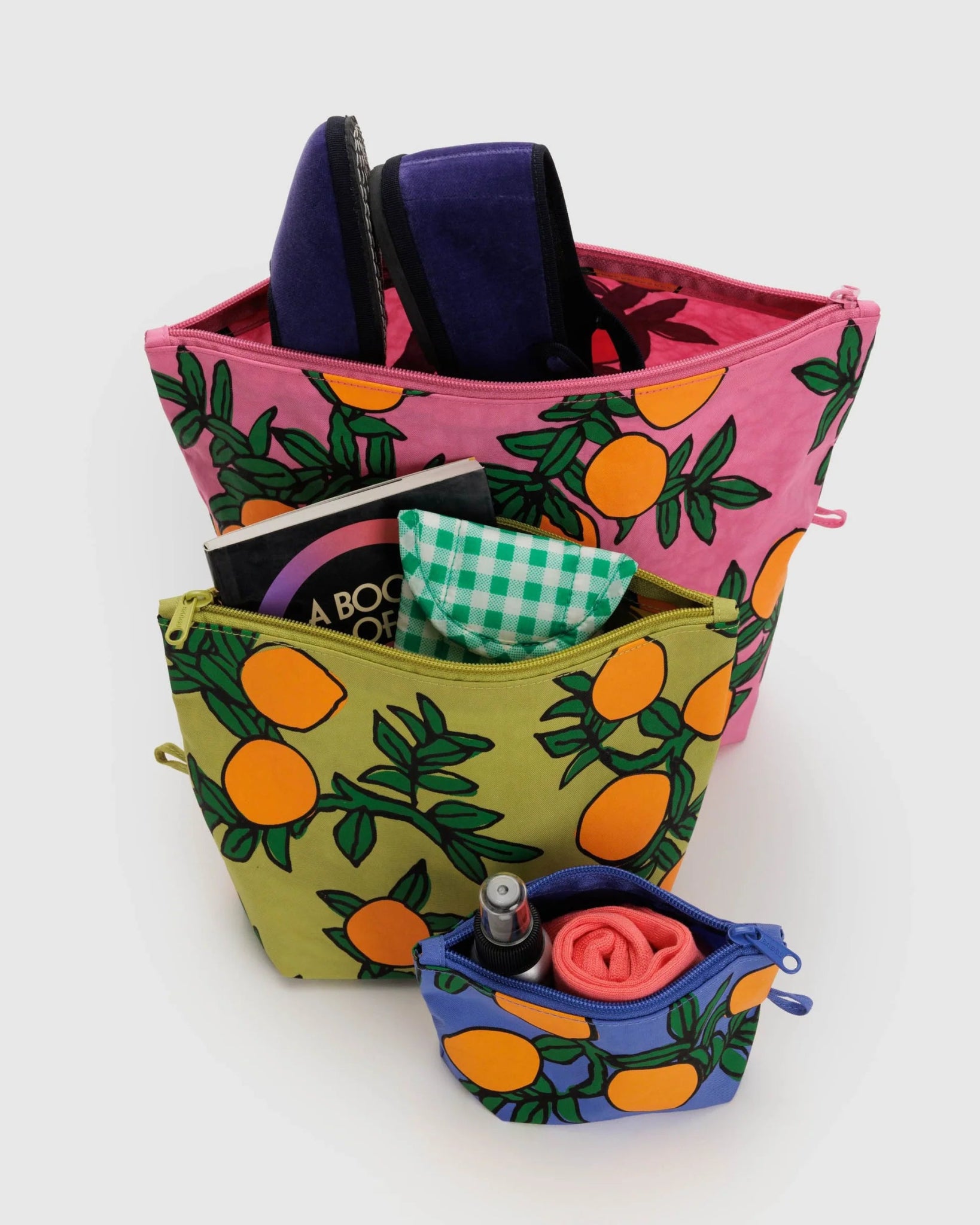 BAGGU Go Pouch Set - Orange Trees