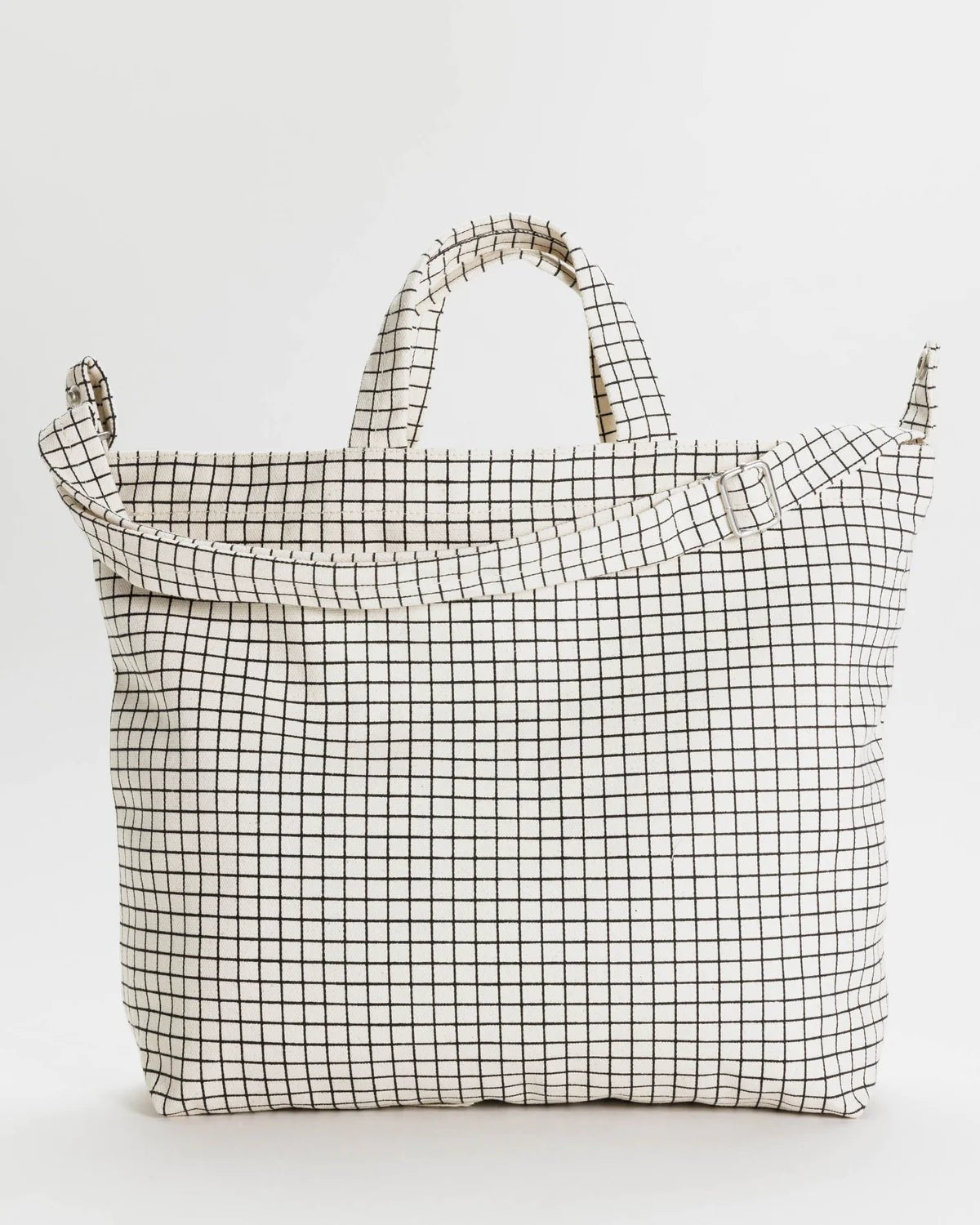 BAGGU | Horizontal Duck Bag Natural Grid