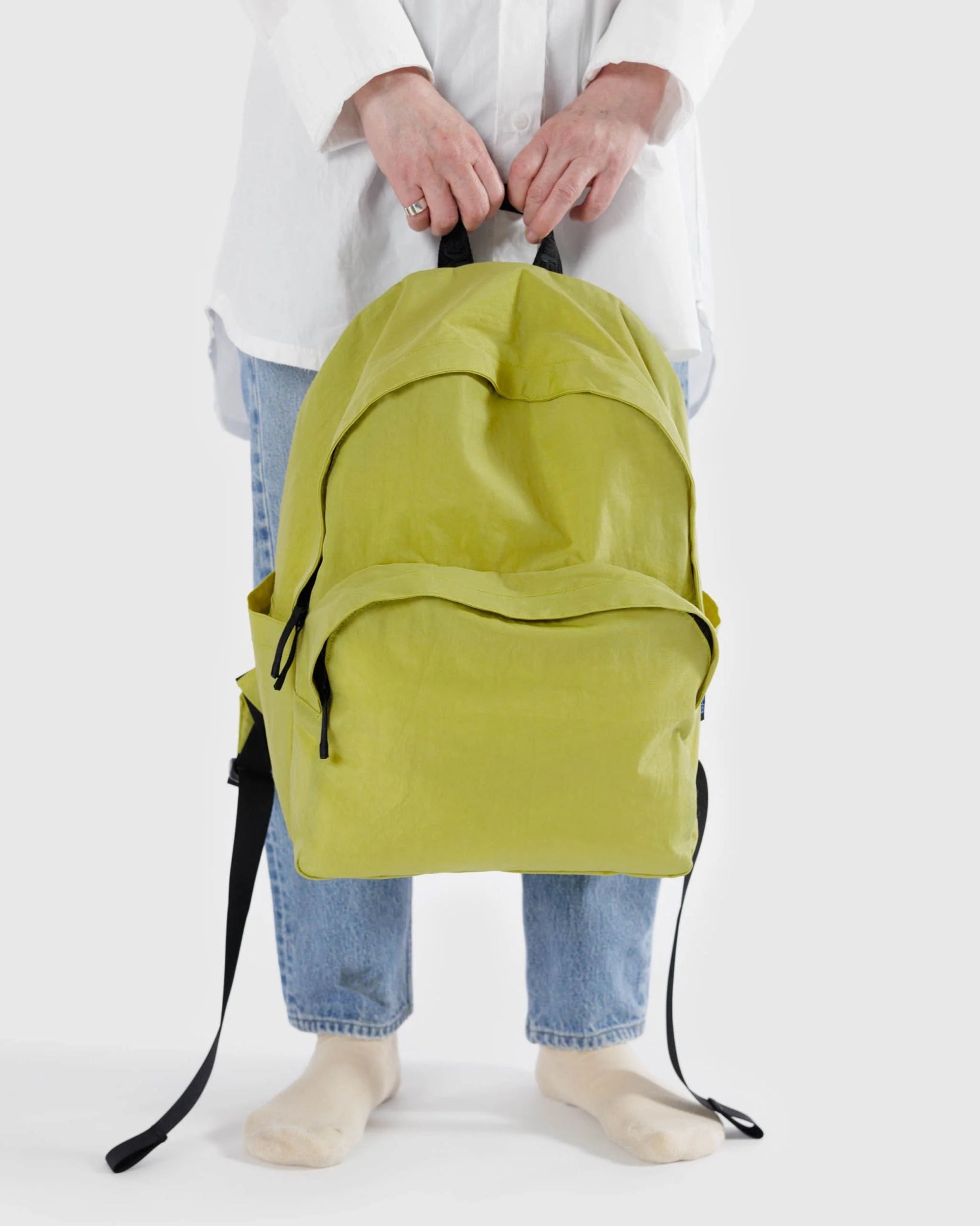 BAGGU Large Nylon Backpack - Lemongrass