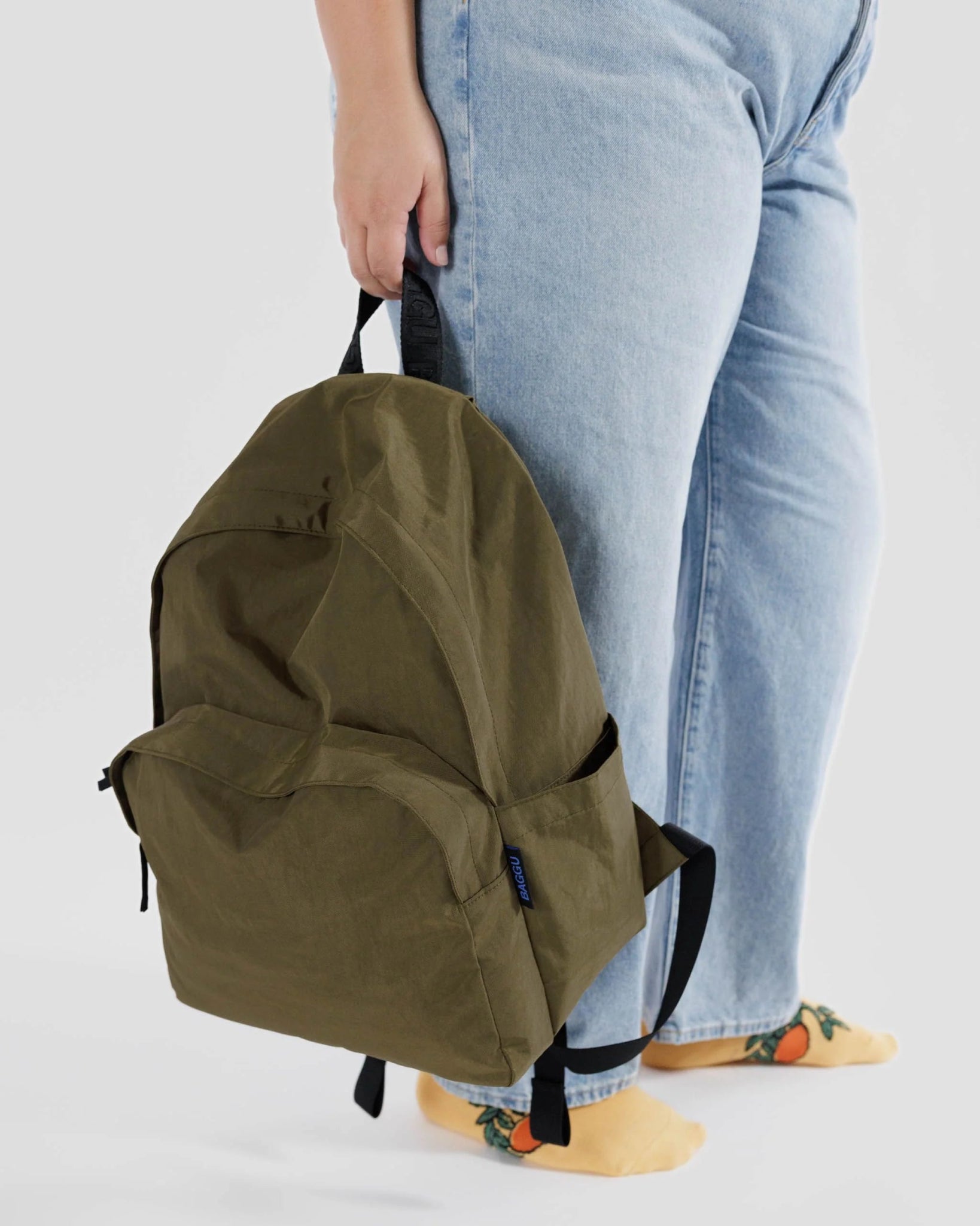 BAGGU Large Nylon Backpack - Seaweed