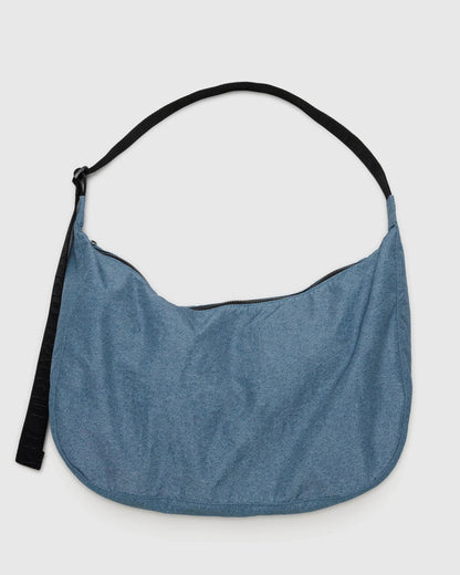 BAGGU Large Nylon Crescent Bag - Digital Denim - Preston Apothecary