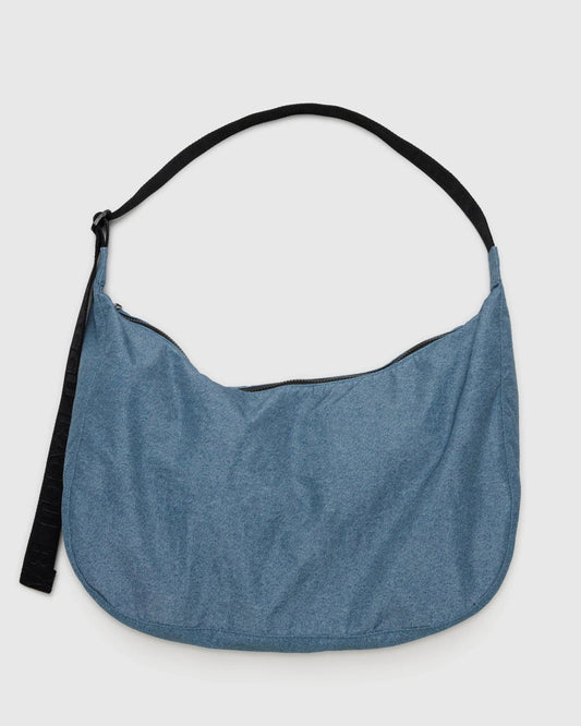 BAGGU Large Nylon Crescent Bag - Digital Denim - Preston ApothecaryBaggu