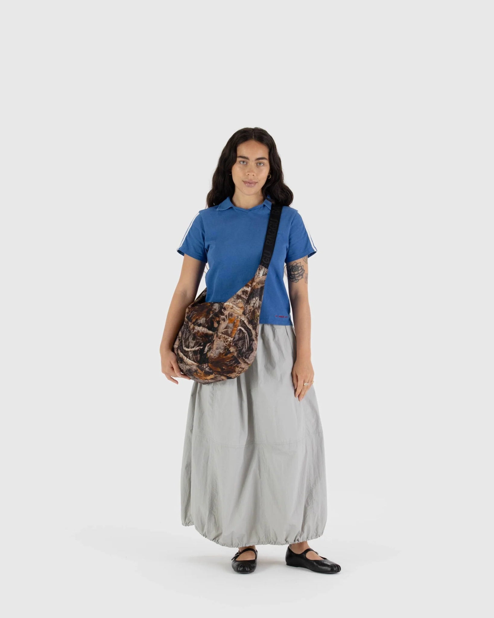 BAGGU | Large Nylon Crescent Photo Forest Bag Baggu   