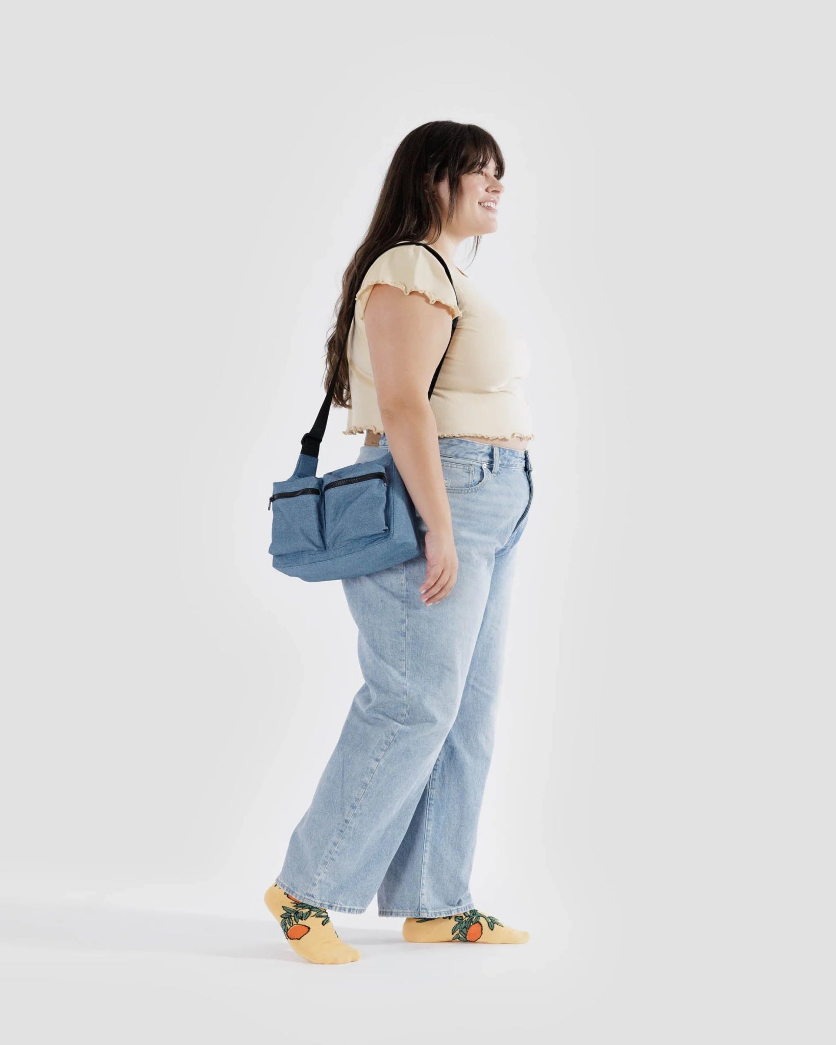 BAGGU Medium Cargo Crossbody - Digital Denim