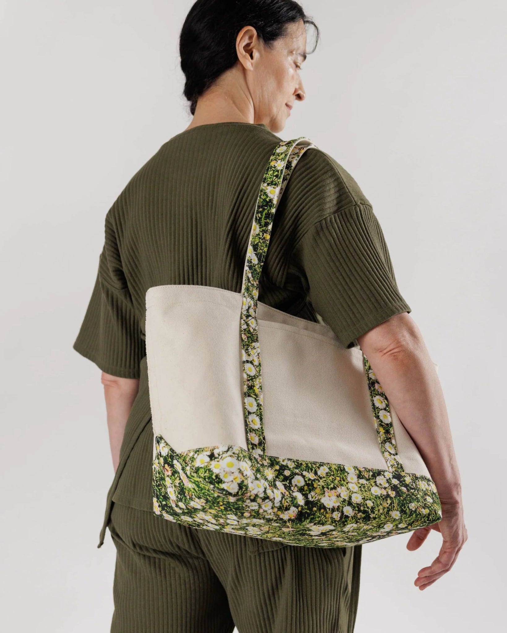 BAGGU Medium Heavyweight Canvas Tote - Daisy