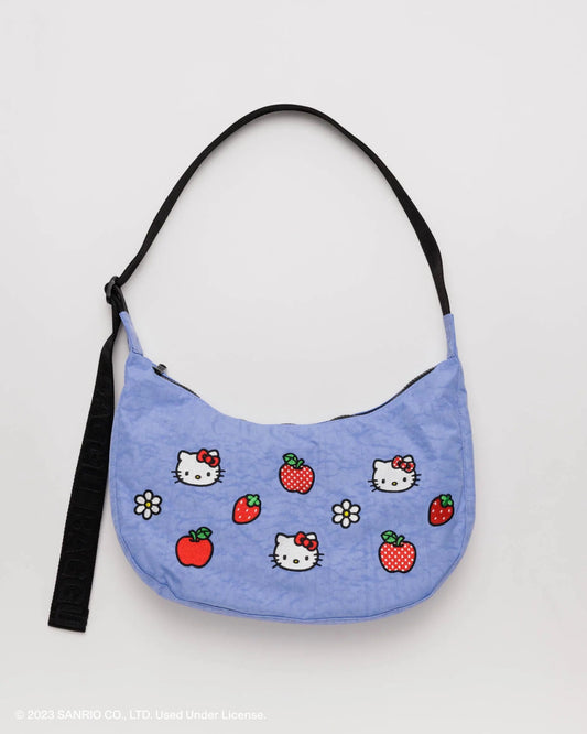 BAGGU Medium Nylon Crescent Bag - Embroidered Hello Kitty - Preston ApothecaryBaggu
