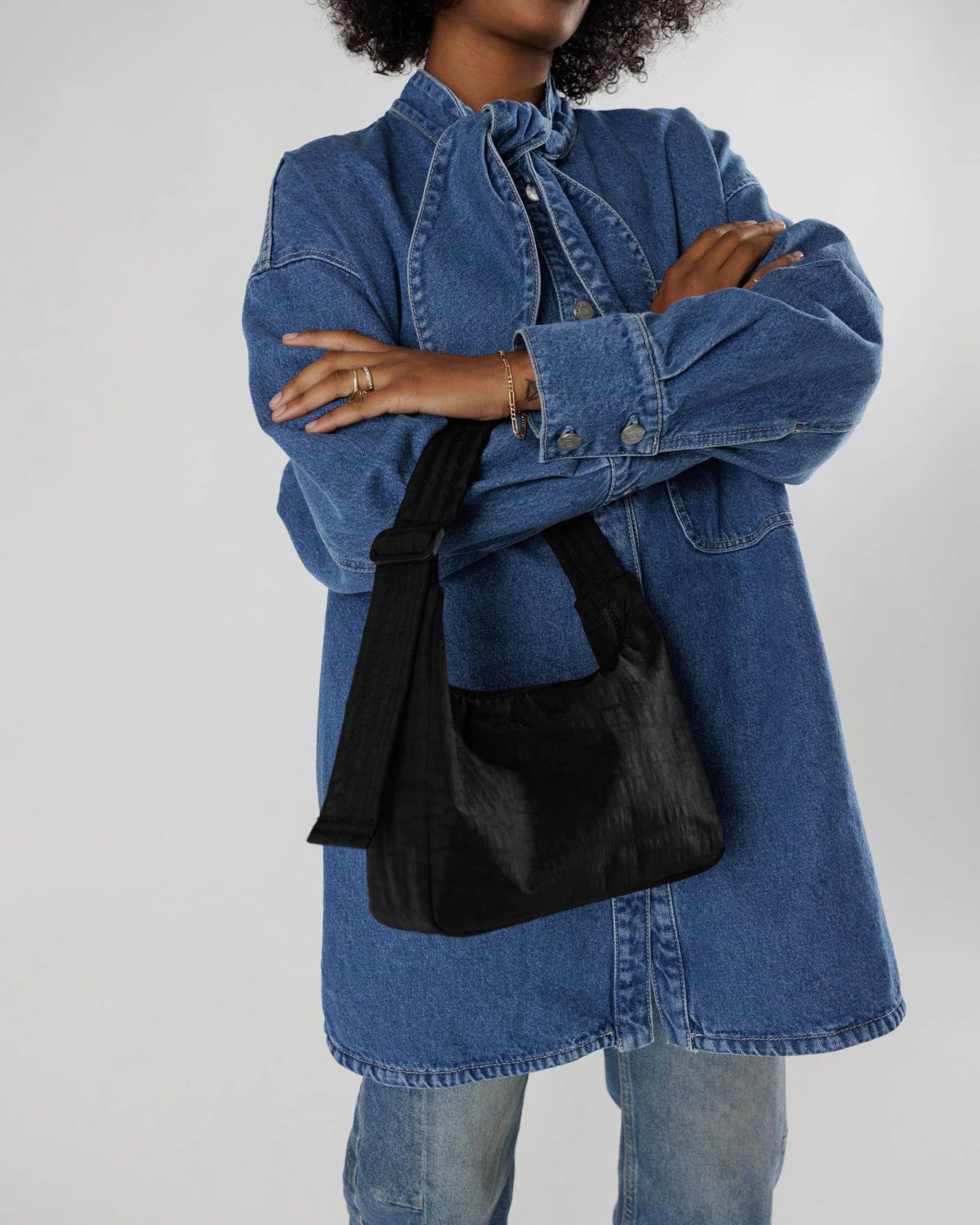 BAGGU Mini Nylon shoulder bag - Black - Preston ApothecaryBaggu