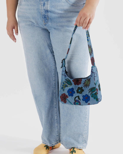 BagguBAGGU Mini Nylon shoulder bag - Digital Denim BirdsPreston Apothecary