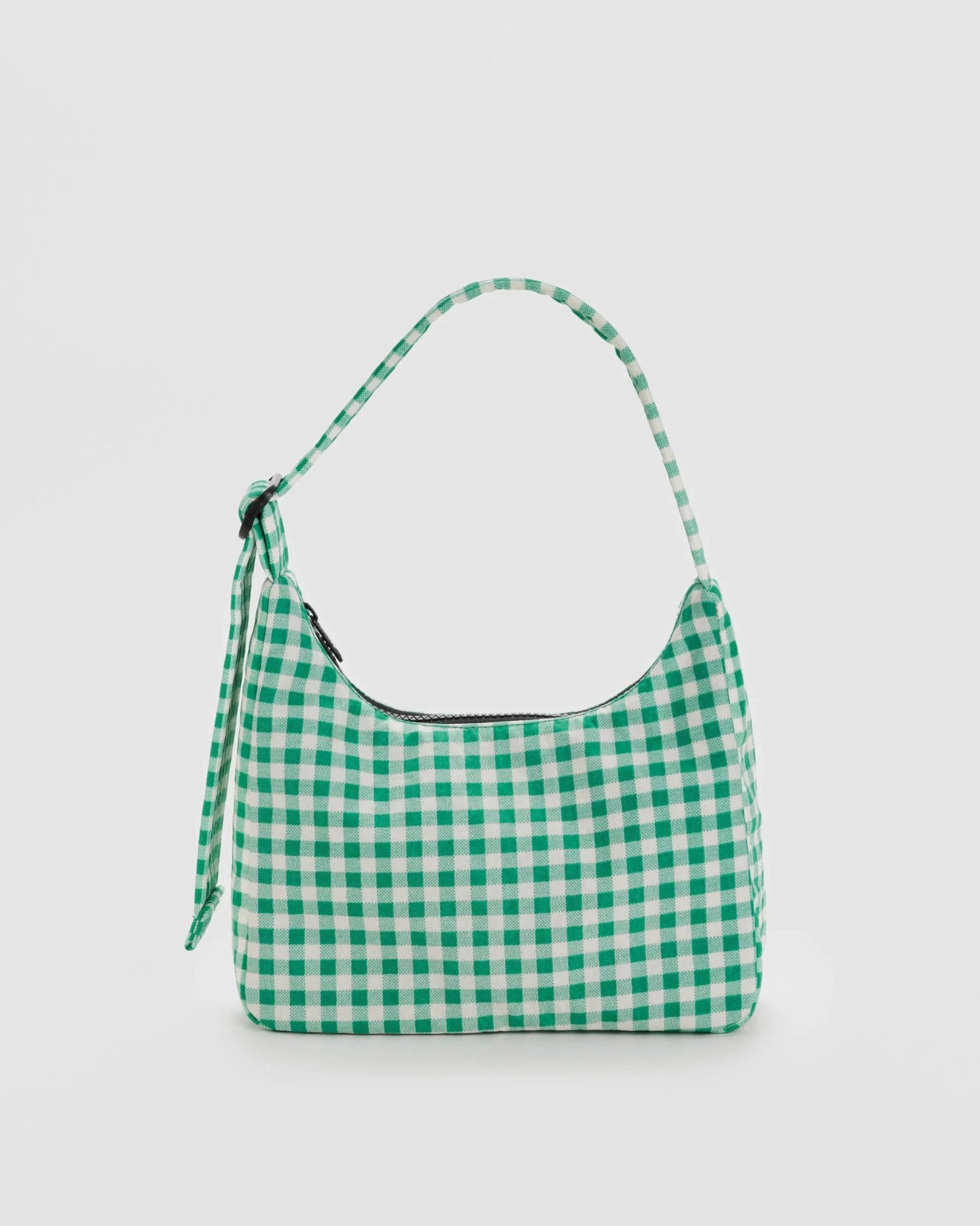 BAGGU Mini Nylon shoulder bag - Green Gingham