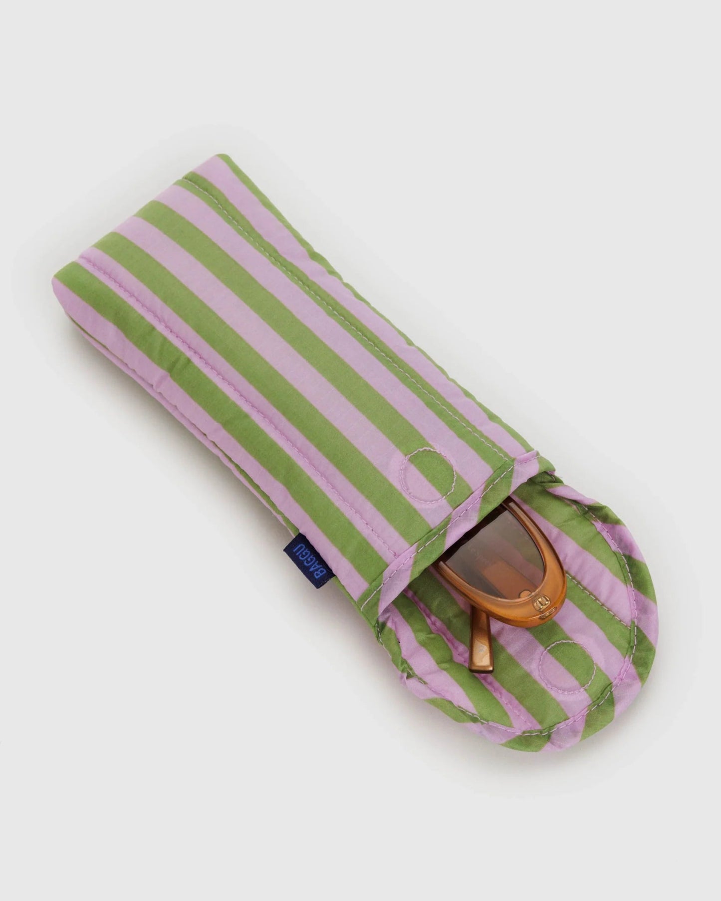 BAGGU Puffy Glasses Sleeve - Avocado Candy Stripe - Preston ApothecaryBaggu