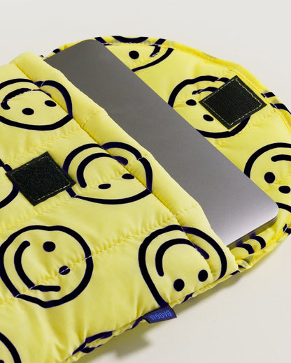 BAGGU Puffy Laptop Sleeve 13"/14" - Yellow Happy - Preston Apothecary