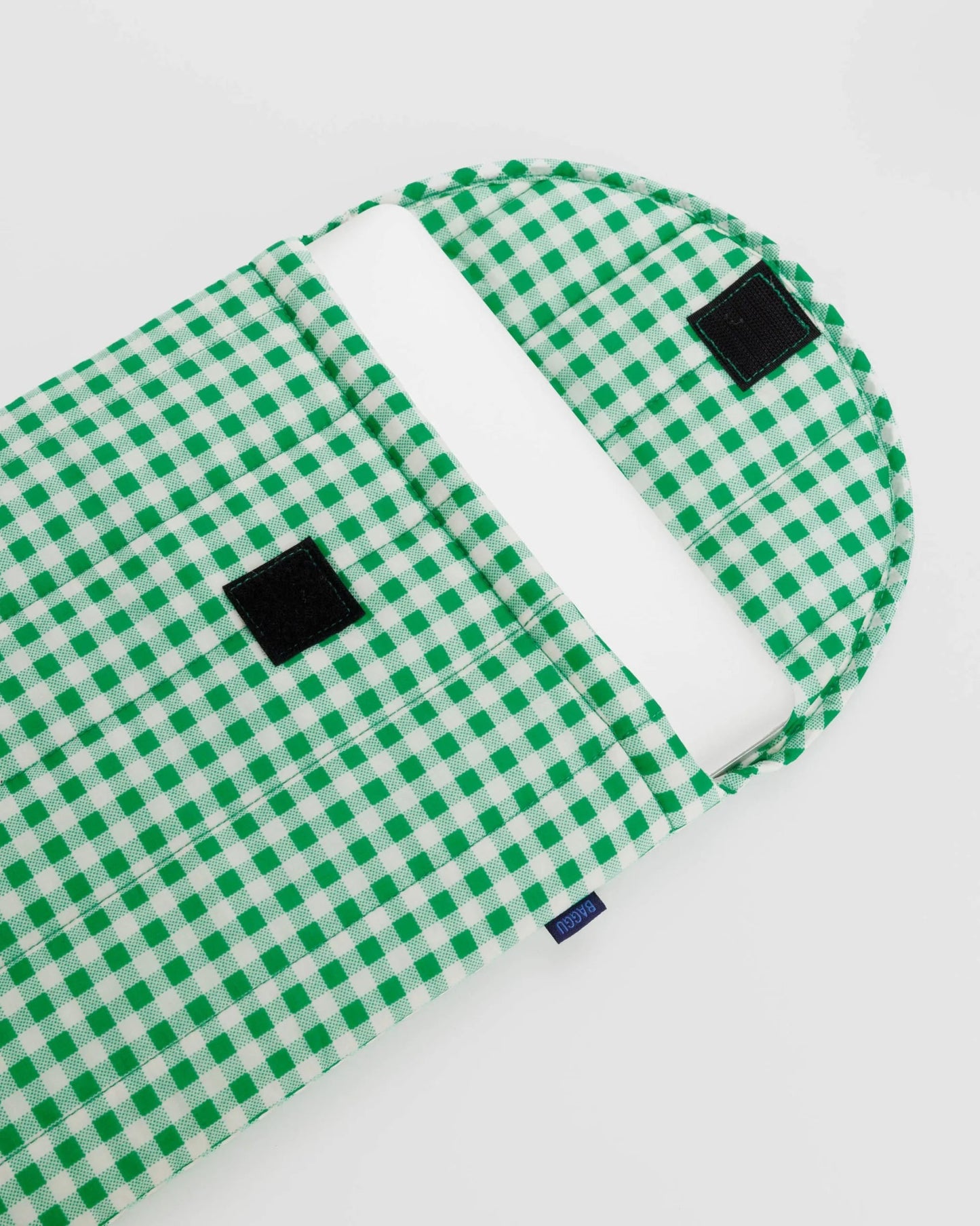 BAGGU Puffy Laptop Sleeve 16" - Green Gingham Living Baggu   