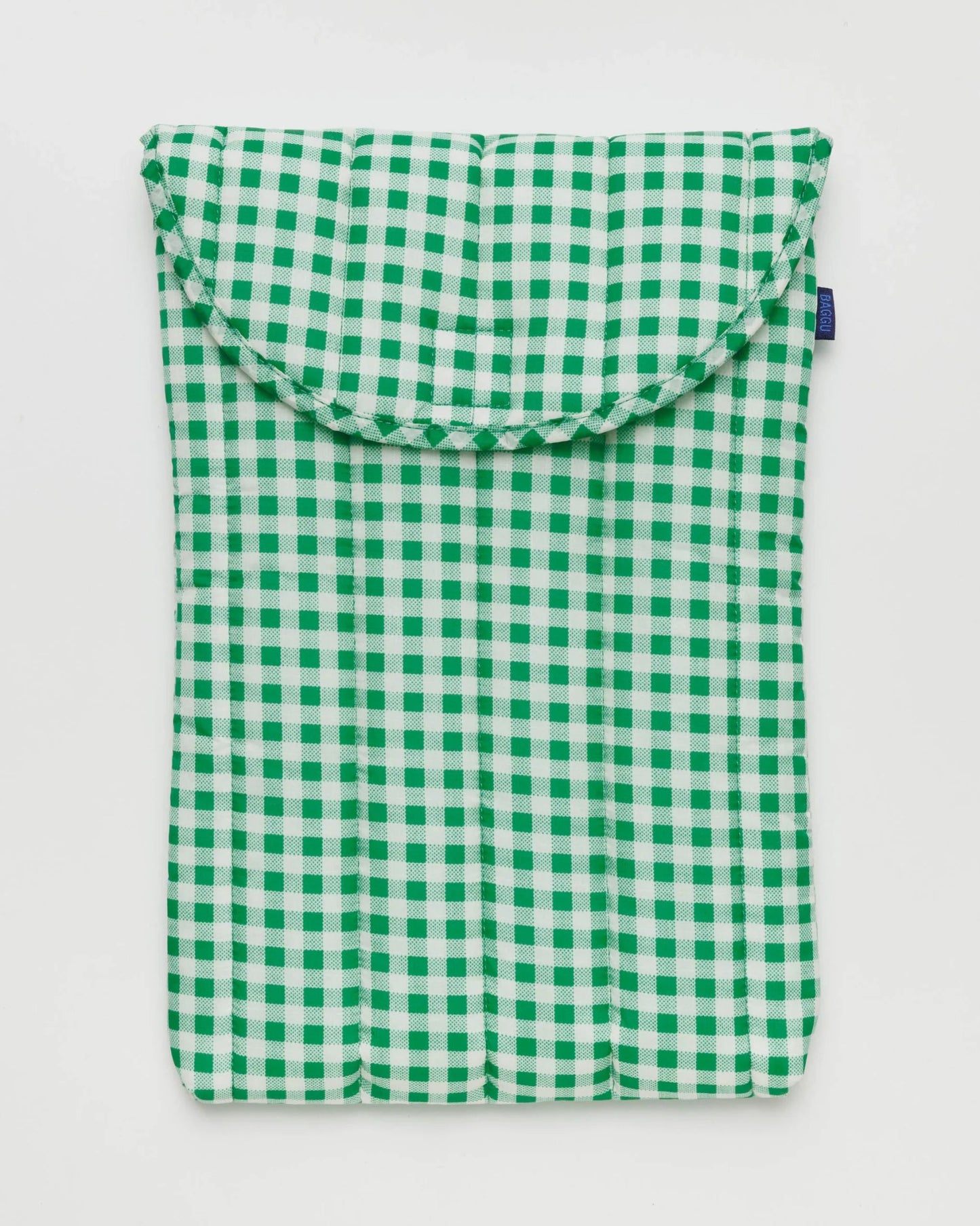 BAGGU Puffy Laptop Sleeve 16" - Green Gingham Living Baggu   