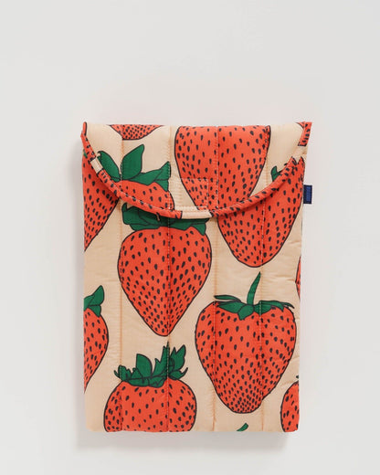 BAGGU Puffy Laptop Sleeve 16" - Strawberry - Preston Apothecary