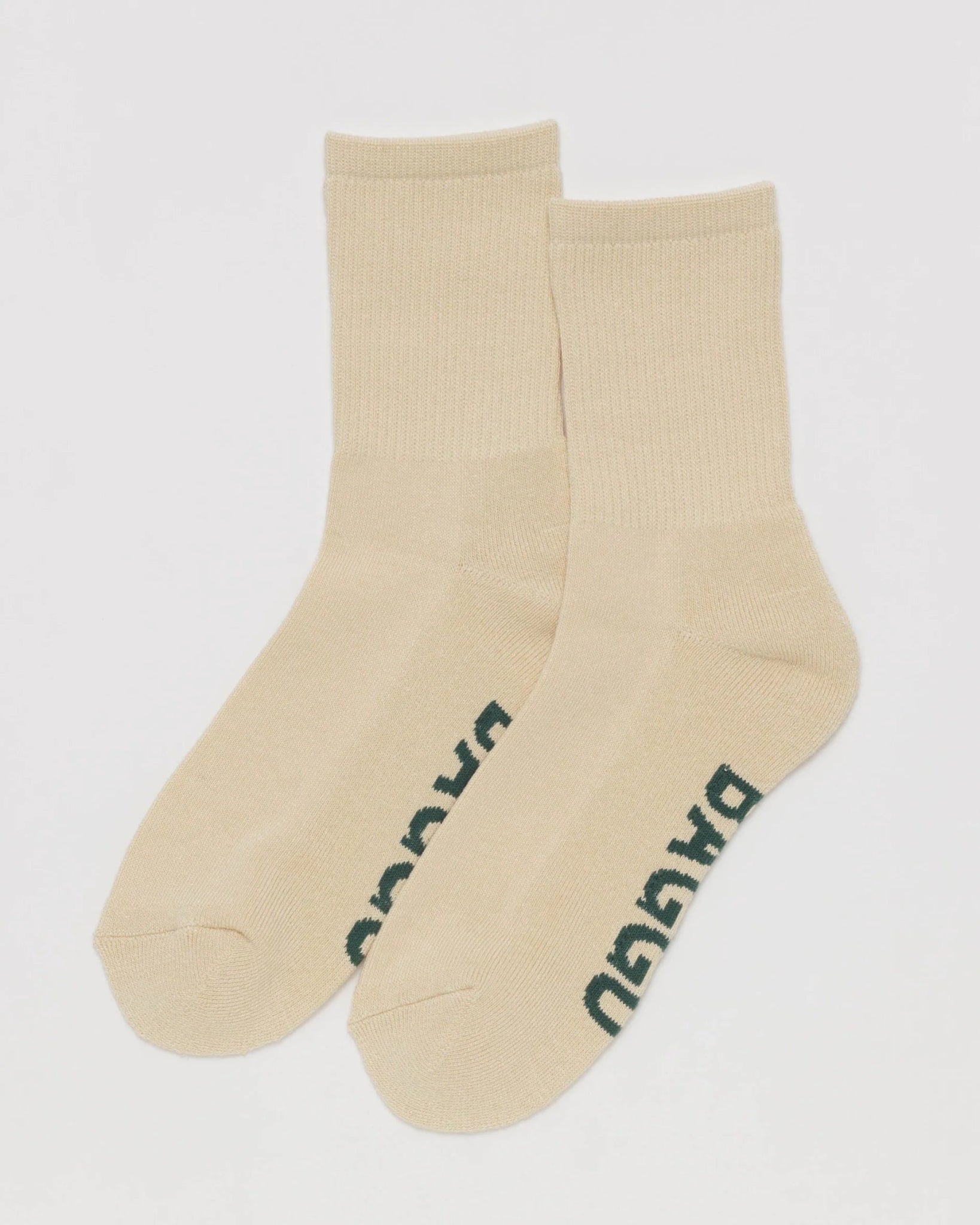 BAGGU Ribbed Sock -| Ecru Large