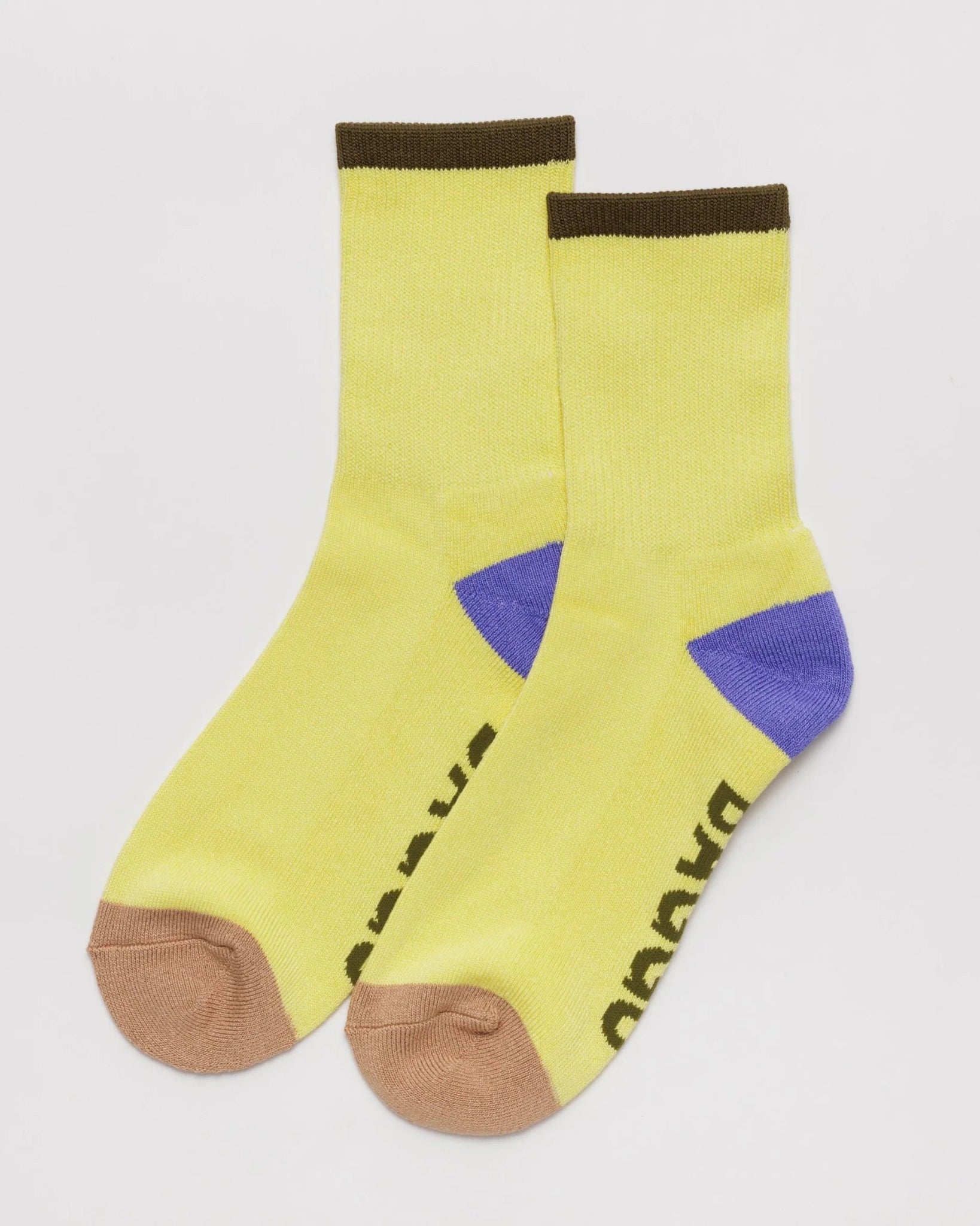 BAGGU Ribbed Sock - Lemon Curd Mix