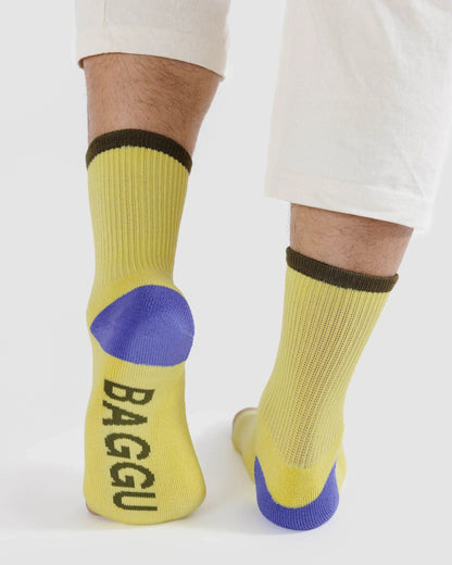 BAGGU Ribbed Sock - Lemon Curd Mix Socks Baggu   