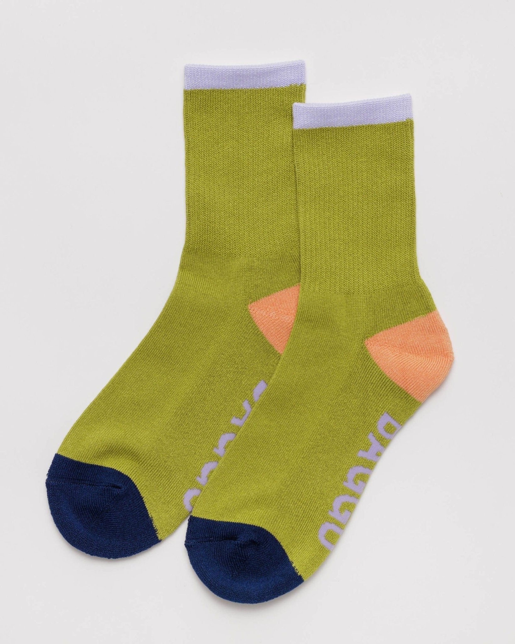 BAGGU Ribbed Sock -  Lemongrass Mix