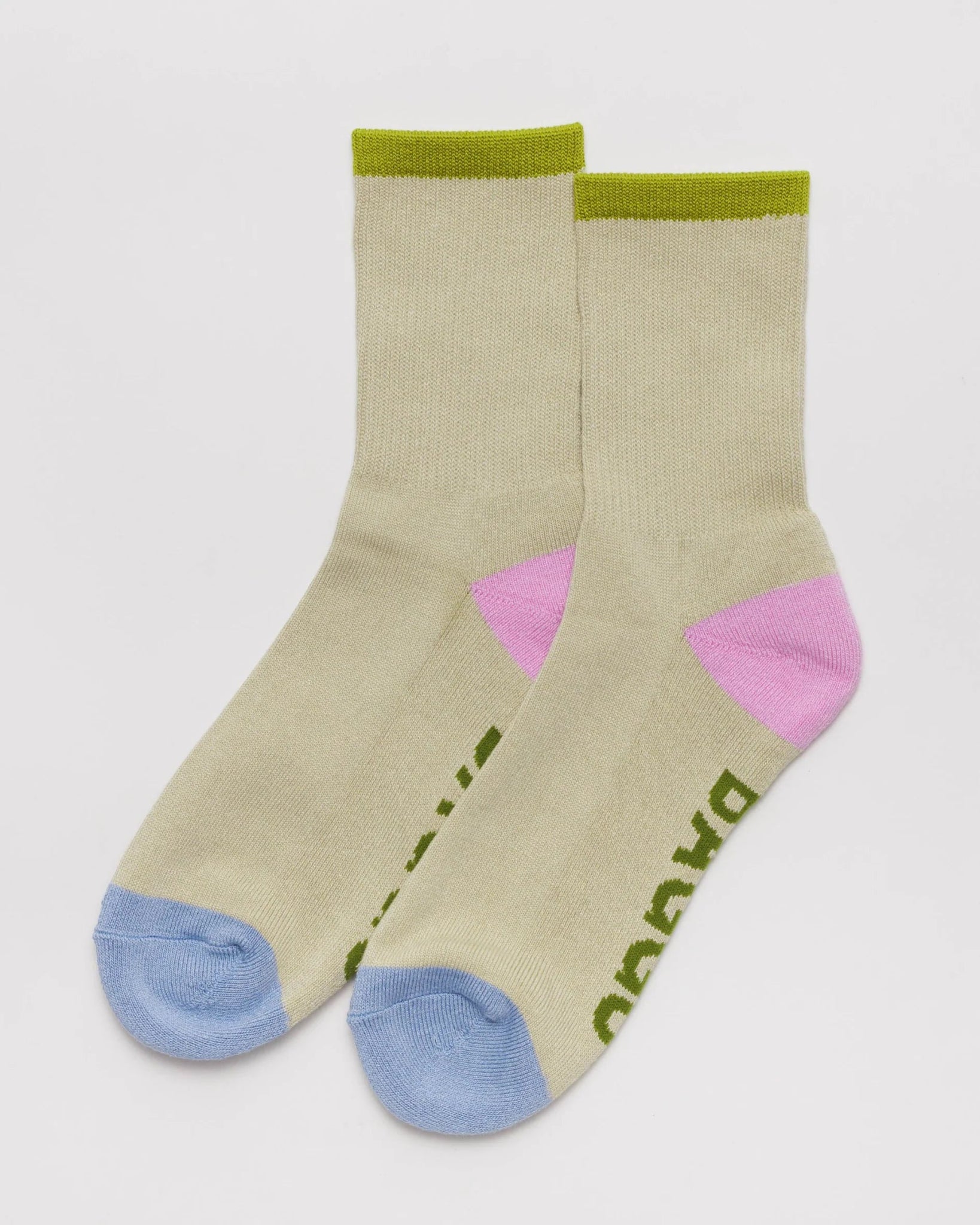 BAGGU Ribbed Sock| Stone Mix Large