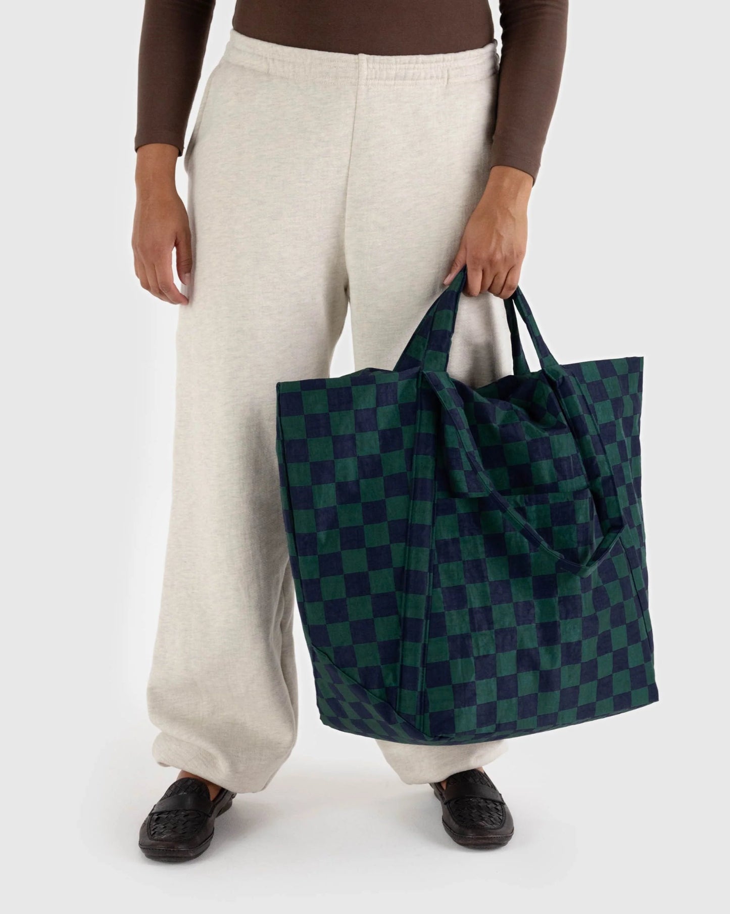 BAGGU - Travel Cloud Bag | Navy Green Check Bag Baggu   