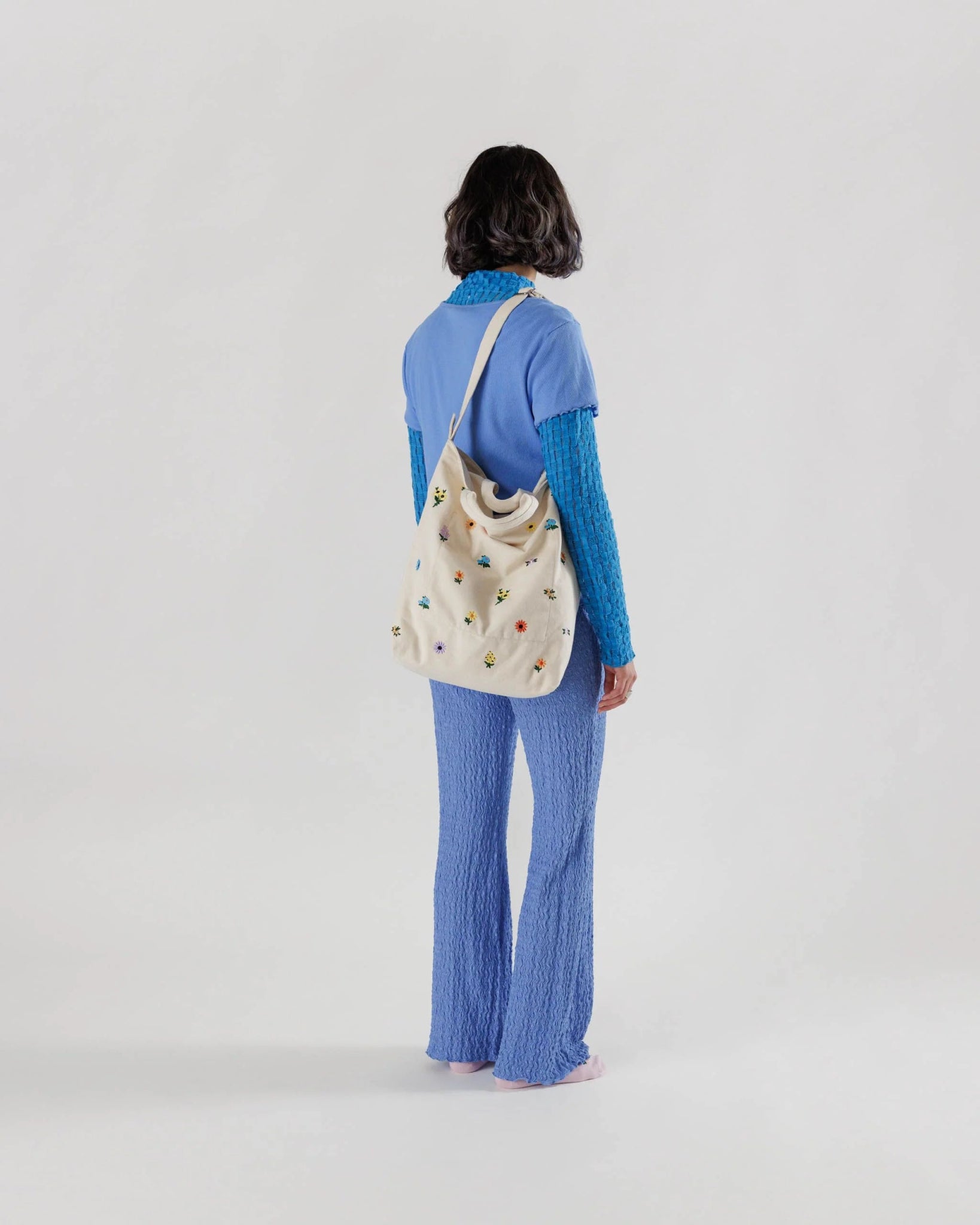 BAGGU | Zip Duck Bag Embroidered Ditsy Floral