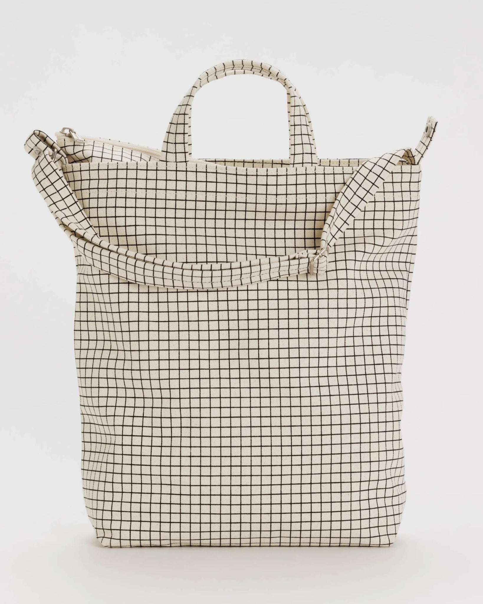 BAGGU | Zip Duck Bag Natural Grid Bag Baggu   