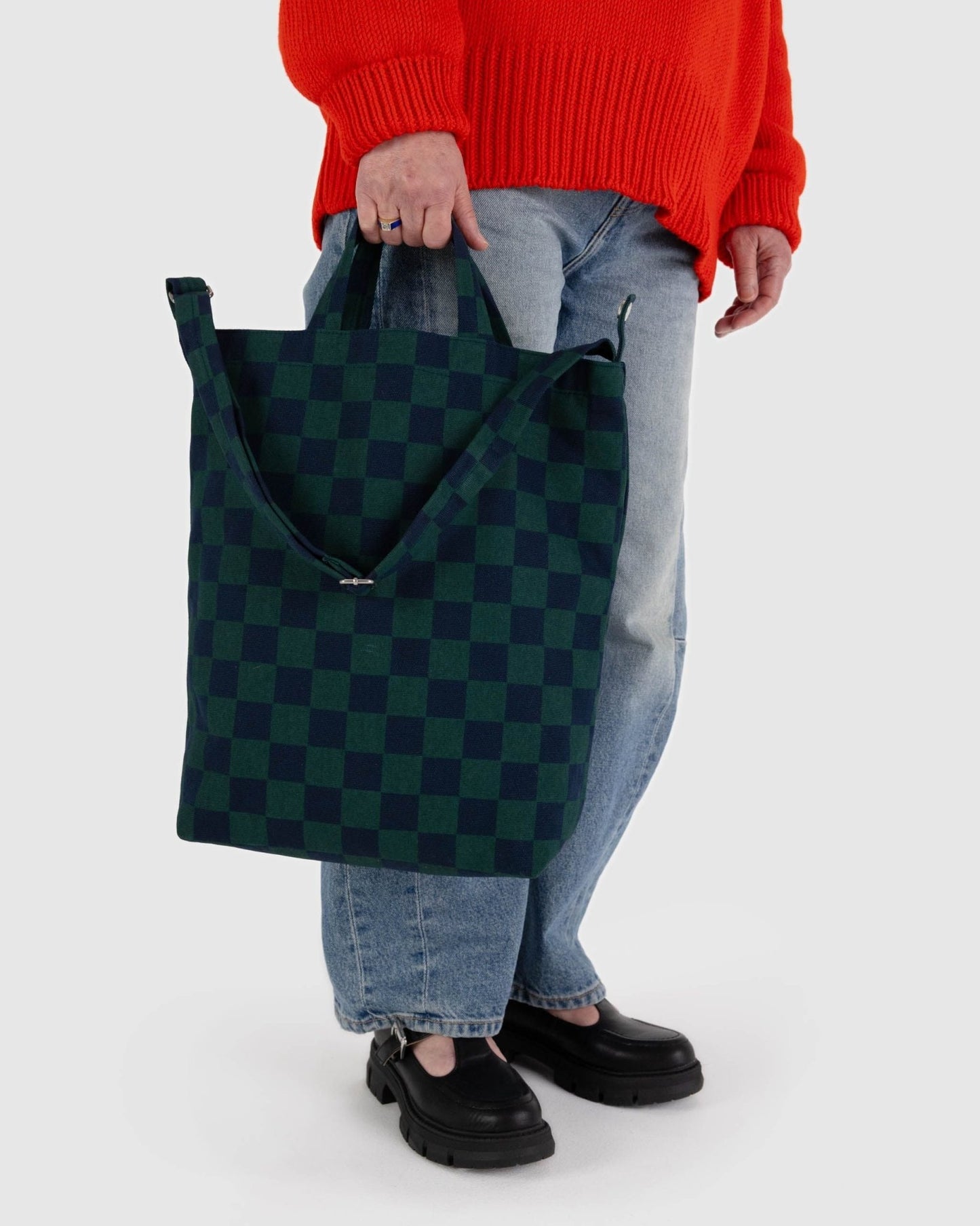 BAGGU | Zip Duck Bag Navy Green Check Bag Baggu   