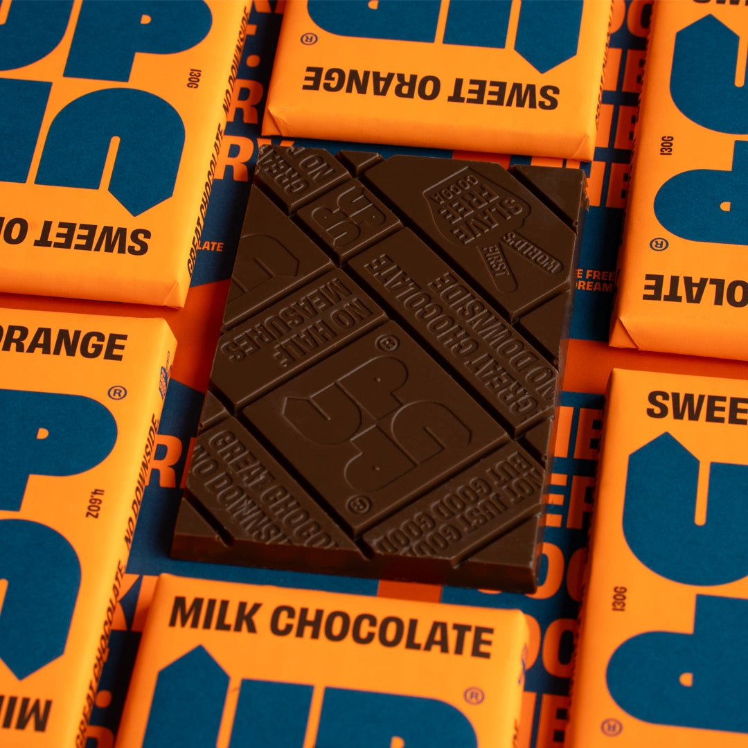 UP-UP CHOCOLATE - Sweet Orange Milk Chocolate Bar 120G