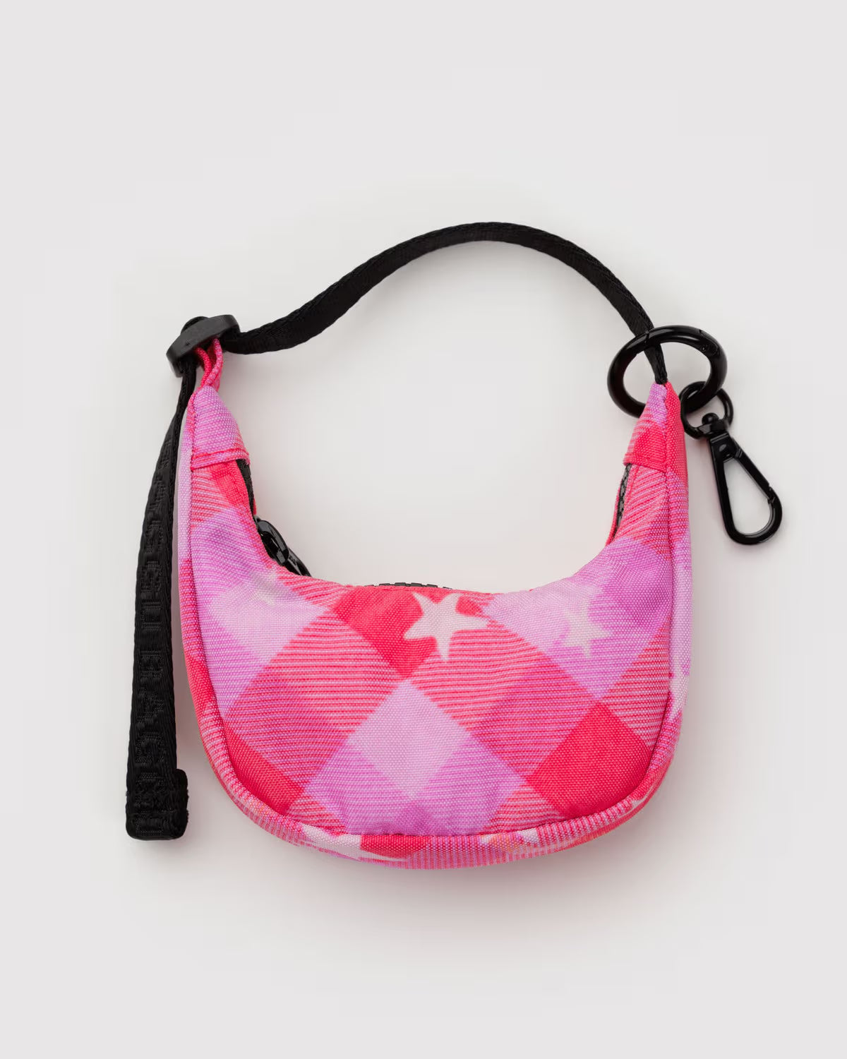 BAGGU - Fanny Pack Charm - Pink Star Plaid