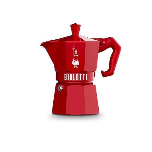 BIALETTI Moka Exclusive - RED 3 cup/ 130ml - Preston Apothecary