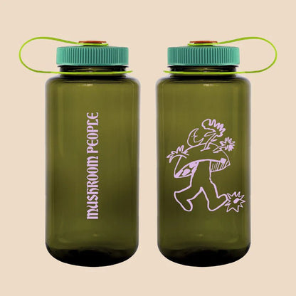 BROCCOLI MAGAZINE Mushroom People Recycled Nalgene Water Bottle - Preston Apothecary