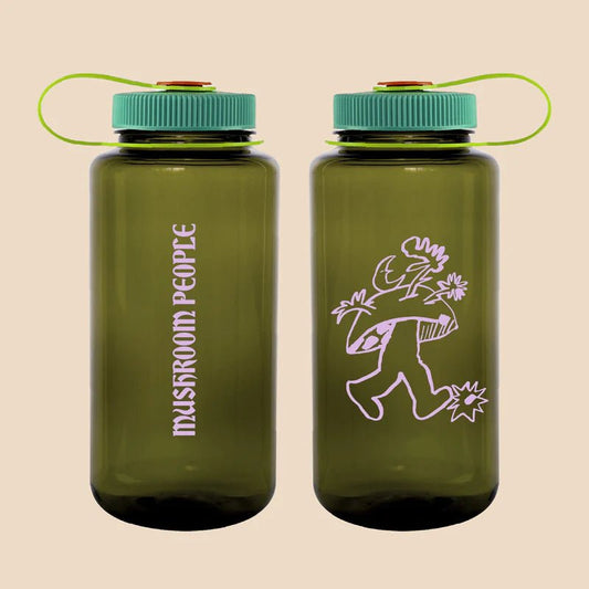 BROCCOLI MAGAZINE Mushroom People Recycled Nalgene Water Bottle - Preston ApothecaryBroccoli