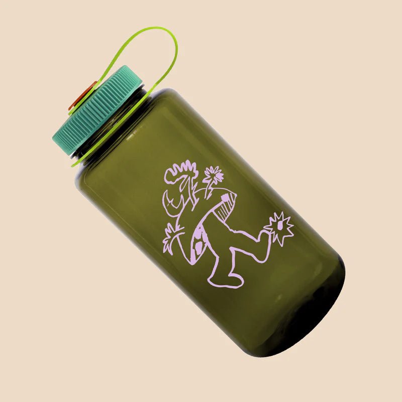 BROCCOLI MAGAZINE Mushroom People Recycled Nalgene Water Bottle - Preston Apothecary