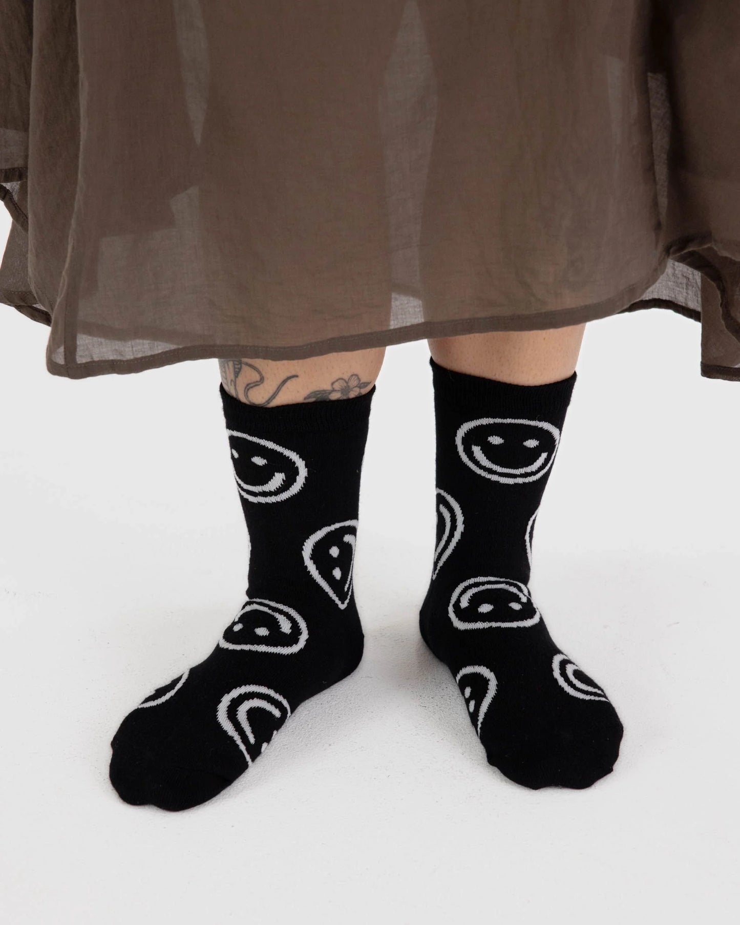 BAGGU Crew Sock - Black Happy Socks Baggu   