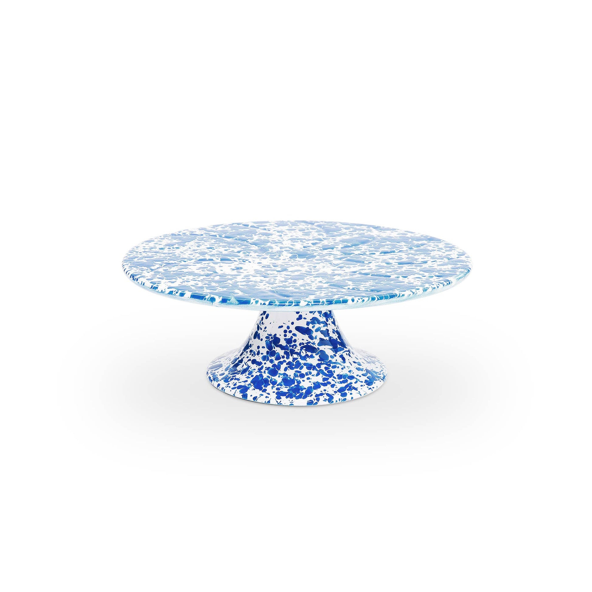 Crow Canyon Home - Splatter Enamelware Cake Stand  Crow Canyon Home Blue Splatter  