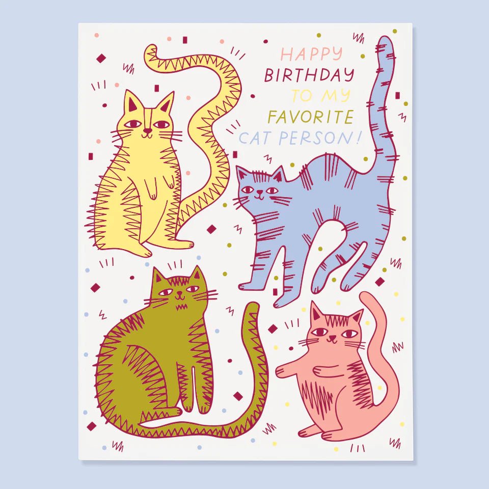 Cat Person Birthday Card - Preston Apothecary