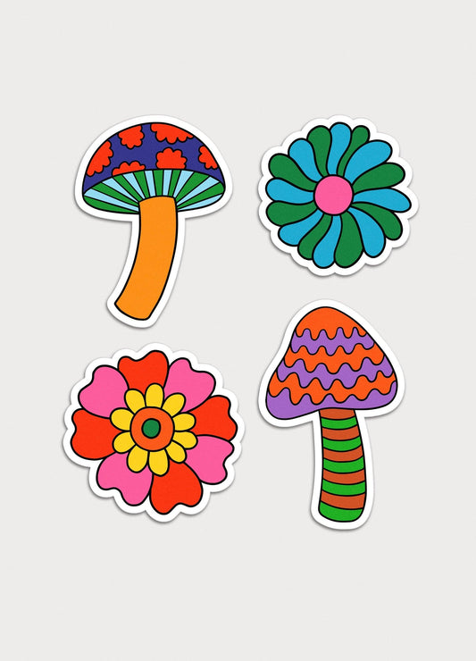 KIOSK - Sticker Pack – Shrooms & Flowers