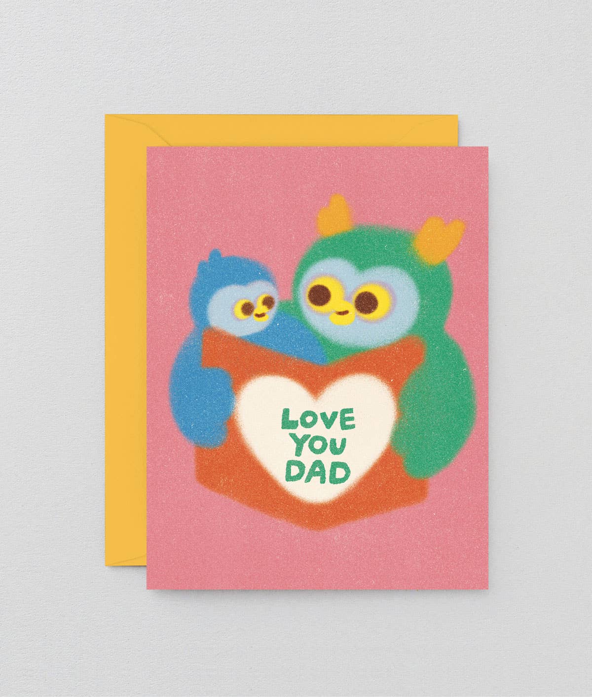 WRAP - Love You Dad Owls Greeting Card