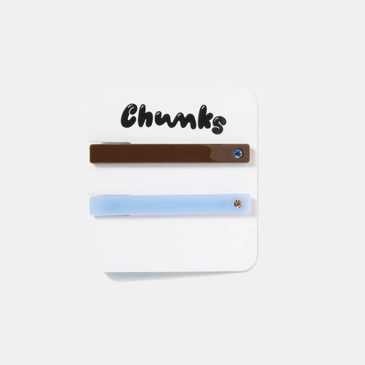 CHUNKSCHUNKS Allie Clips in Chocolate & PeriwinklePreston Apothecary