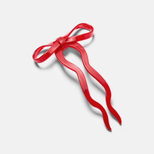CHUNKS Large Bow Hairpin in Red - Preston Apothecary