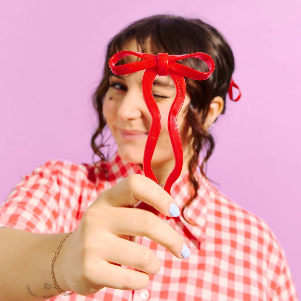 CHUNKS Large Bow Hairpin in Red hair pin CHUNKS   