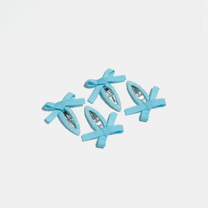 CHUNKS Mini Bow Snap Clips In Baby Blue hair clip CHUNKS   