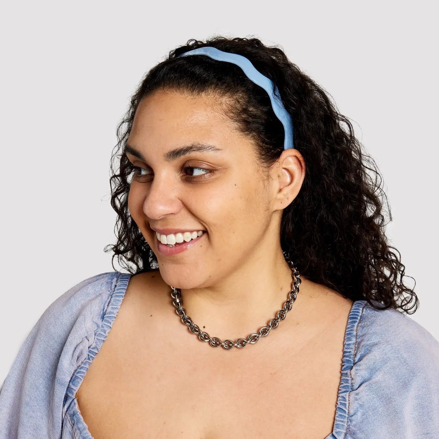 CHUNKS -Wavy Headband in Periwinkle