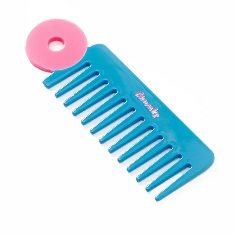 CHUNKS Wide tooth Comb in Blue & Pink