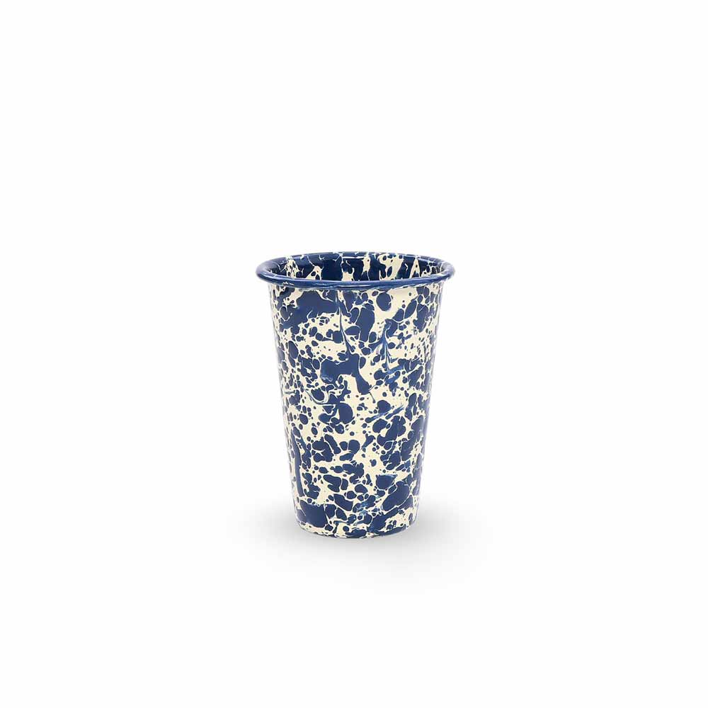 Crow Canyon Home - Splatter Enamelware 14 oz Tumbler | Navy & Cream Splatter  Crow Canyon Home   