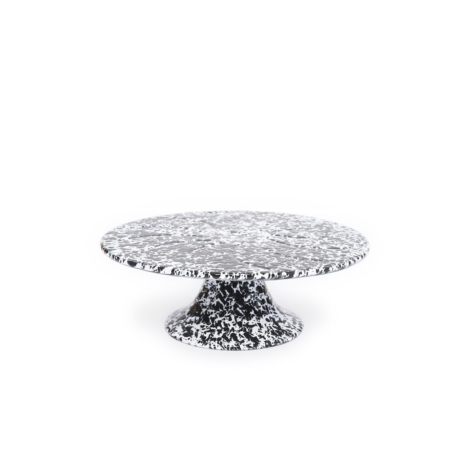 Crow Canyon Home - Splatter Enamelware Cake Stand | Black Splatter